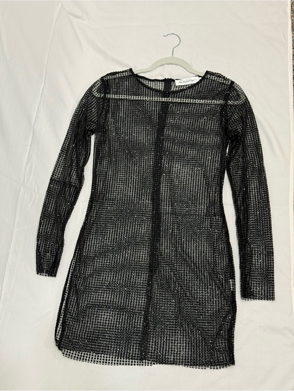 The Naked Tiger Sheer Black Long-Sleeve Mesh Dress